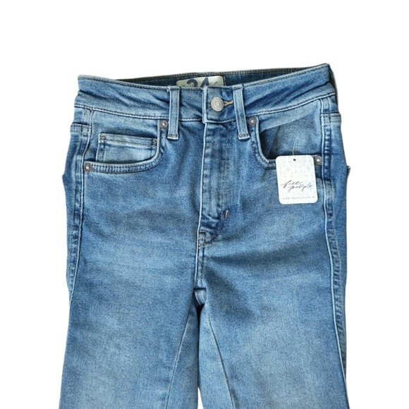 We The Free Free People Raw Hem High-Rise Super Skinny Jegging Jeans Sz 24 NWT - Picture 6 of 15